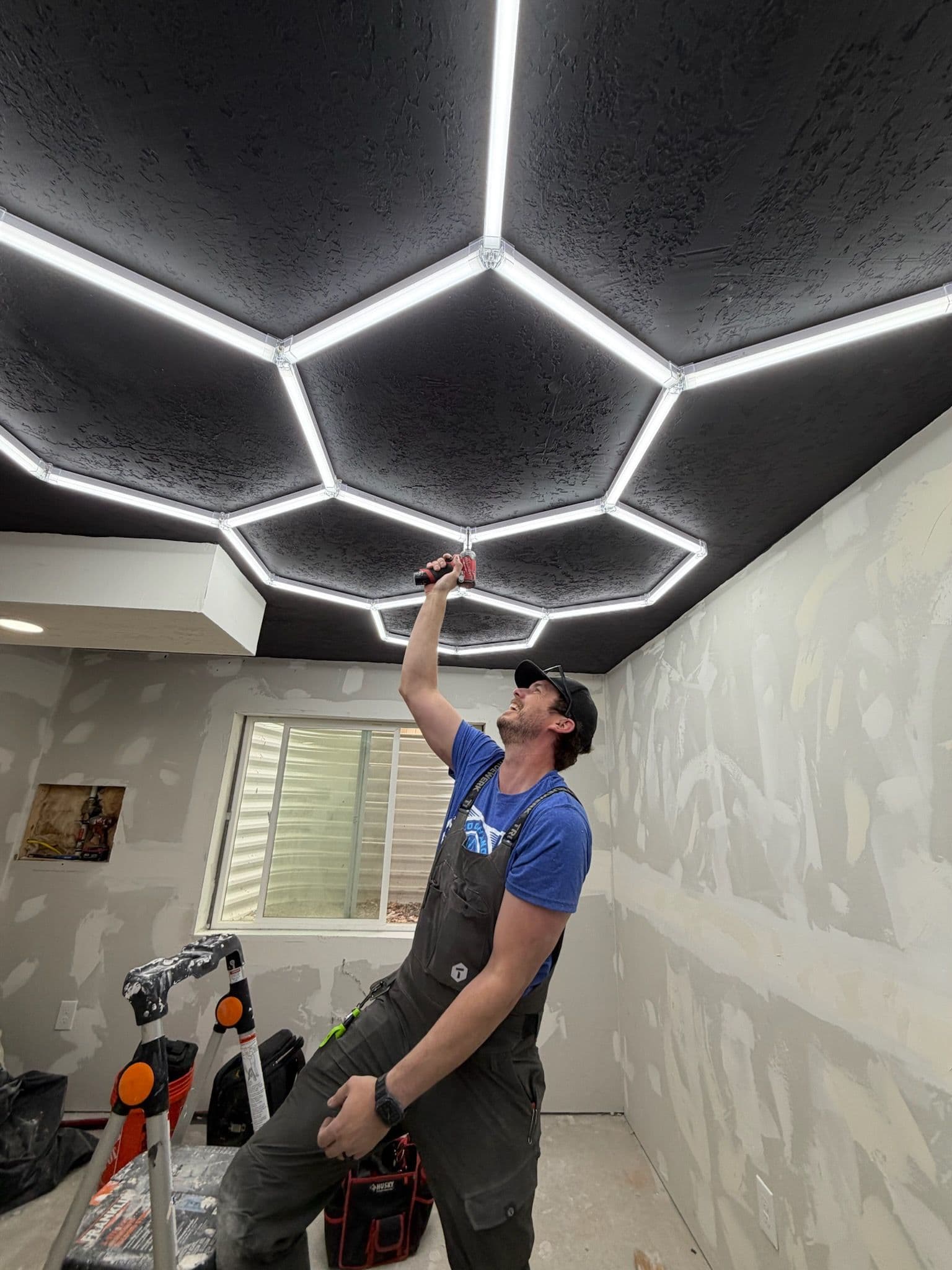 Project LED Hexagon Garage Lighting Installation in Herriman image